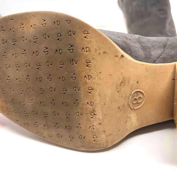 DV DOLCE VITA Gray Brown Faux Suede Mule Bootie - Picture 5 of 9